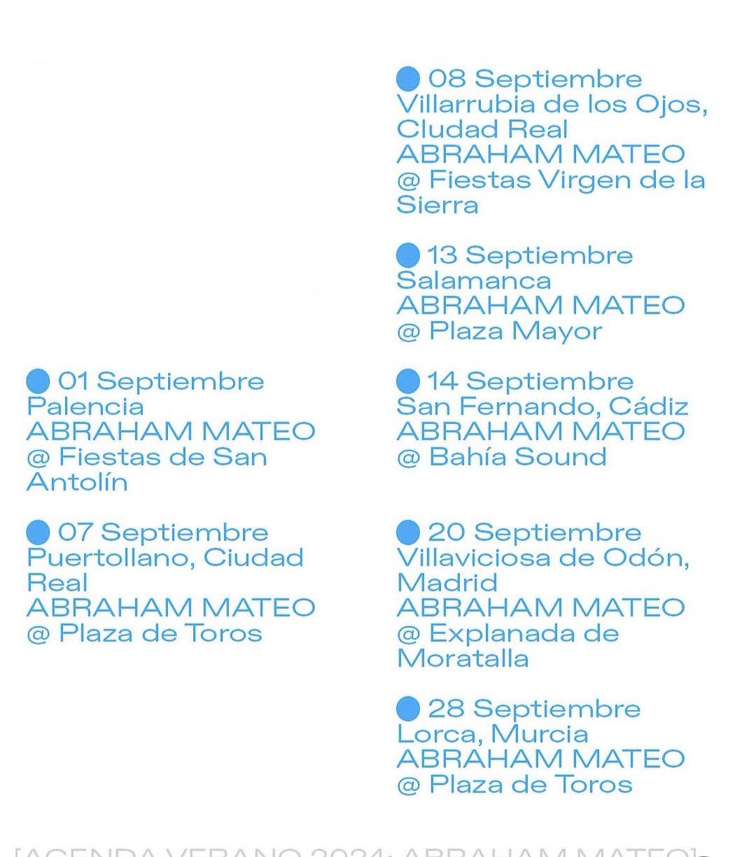 Familia! Ha llegado septiembre y aunque para muchos es la vuelta a la rutina, el insomnio tour 2.0 sigue. Os dejamos las fechas de este mes por aquí!