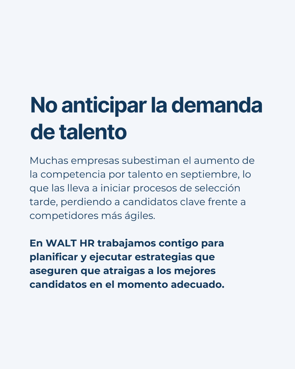HrWalt's tweet photo. Septiembre es un mes clave para la selección de personal, pero muchas empresas cometen errores que pueden costarles talento valioso.

Aquí algunos de los más comunes: https://t.co/Pq9EVWzlaA