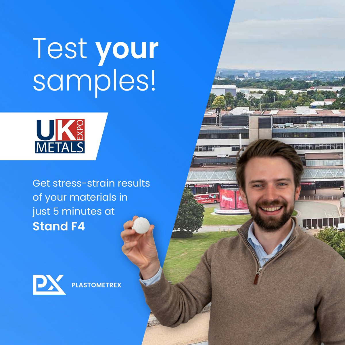 ⚙️<a href="/UK_Metals/">UK Metals Expo</a> attendees! Bring your prepped #metallic samples to Stand F4 to get a FREE #PIPtest. 🙌  Requires two flat parallel surfaces, 600 grit finish, a sample size of 10 x 10 x 5 mm, and a max Ra of 1 micron.
📅 Book now: hubs.la/Q02Nm3L-0