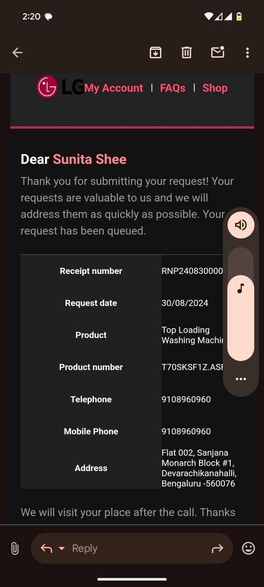 Sue_das's tweet photo. @LGIndia I raised a service request couple of weeks back for blackish papery flakes in my washing machine. Technician came and cleaned something and said it's fixed. However the problem came back immediately and I raised the same request but people from your end don't care much. https://t.co/wb3kQluIOd