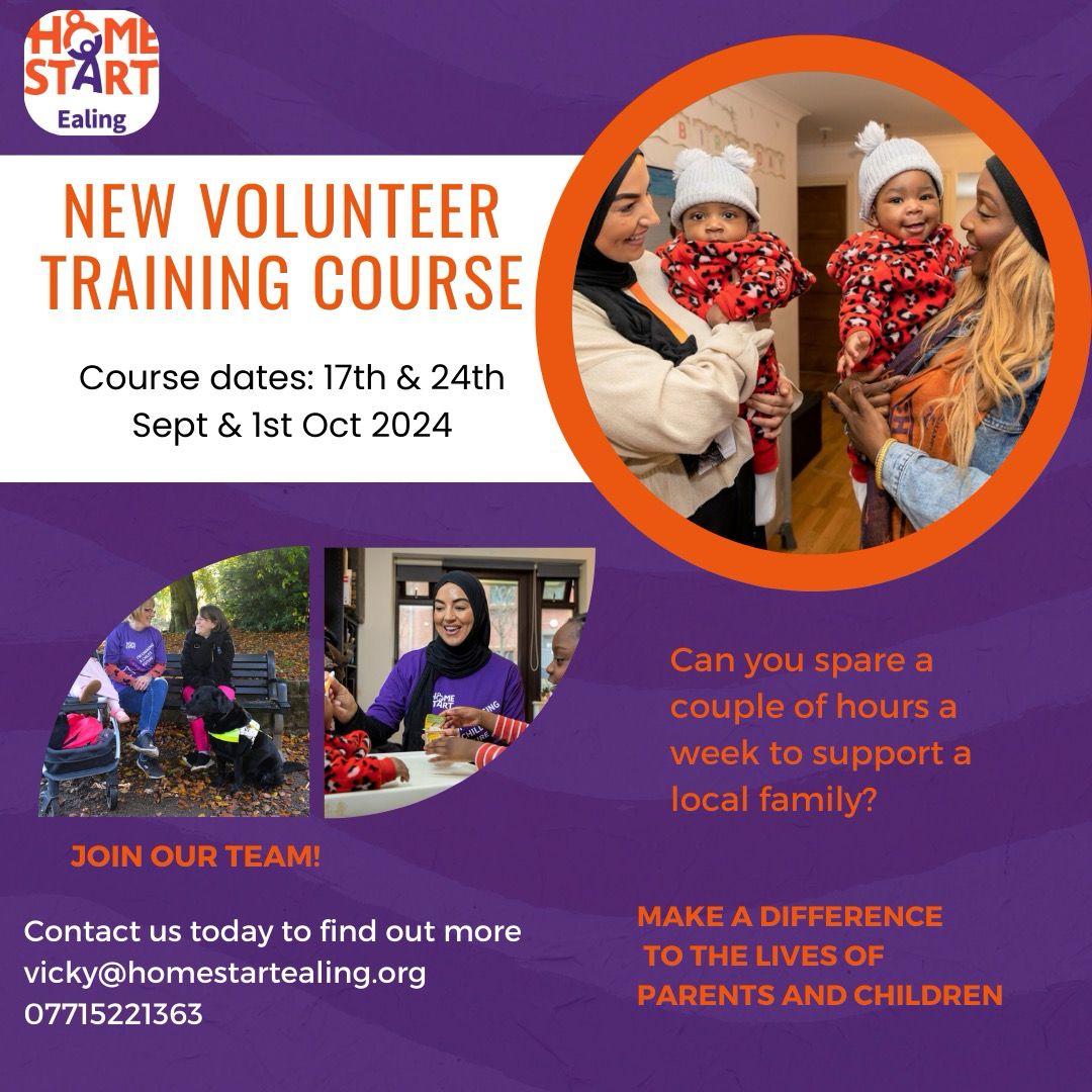 Do you have a couple of hours each week to spare and would like to make a difference to local families, if so we would love to hear from you. Our next training course starts on 17th September. #volunteer #homestartvolunteer #makeadifference