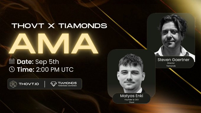 ama_tracker's tweet photo. π@totofinance and @Thovt_io invite you to AMA session!
#Tiamonds is Largest Tokenized Diamonds Marketplace.
#Thovt is Unlock Real-World Asset Yields with a Single $THOVT Token or our #RWA Marketplace.
β° September 5, 2 PM UTC
πhttps://t.co/dCgRp0gyQm
#AmaTracker https://t.co/6r1Q7OD2cz