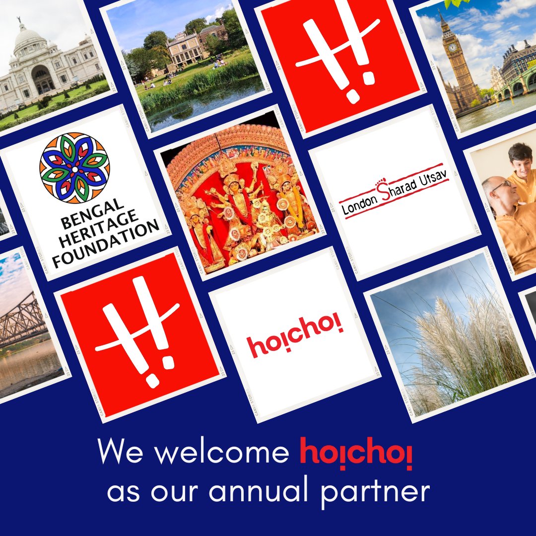 We are thrilled to welcome Hoichoi as a proud partner of the Bengal Heritage Foundation and London Sharad Utsav!
Together, we will celebrate the vibrant spirit of #DurgaPuja2024 to London. Exciting times ahead! Visit hoichoi.tv.
#hoichoi #BengalHeritageFoundation
