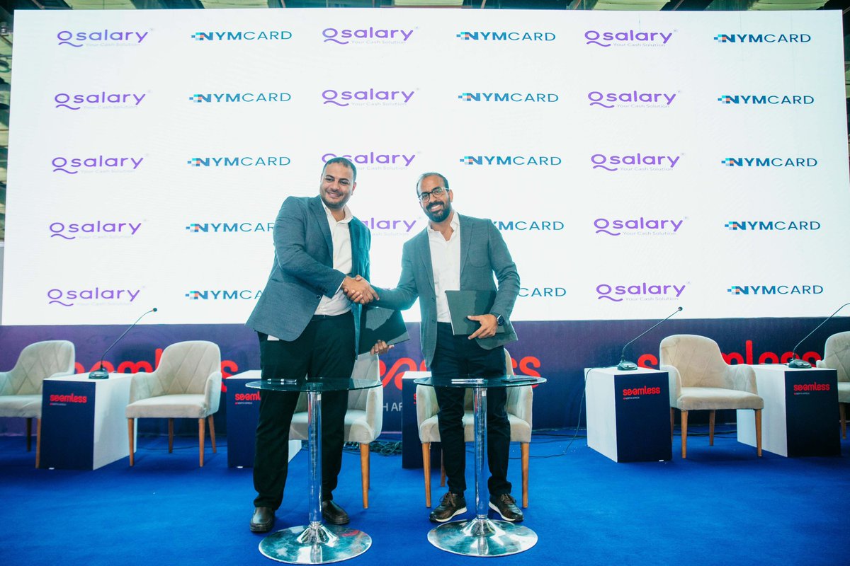 SeamlessNA's tweet photo. Monumental deals are forged at Seamless North Africa! 🚀We are thrilled to announce the official launch of @Qsalaryapp_eg in Egypt, in partnership with @NymCard, a leading financial technology service provider in the MEA region. 
#SeamlessNA #Fintech #Partnership #Innovation https://t.co/A7wo4LaSiz