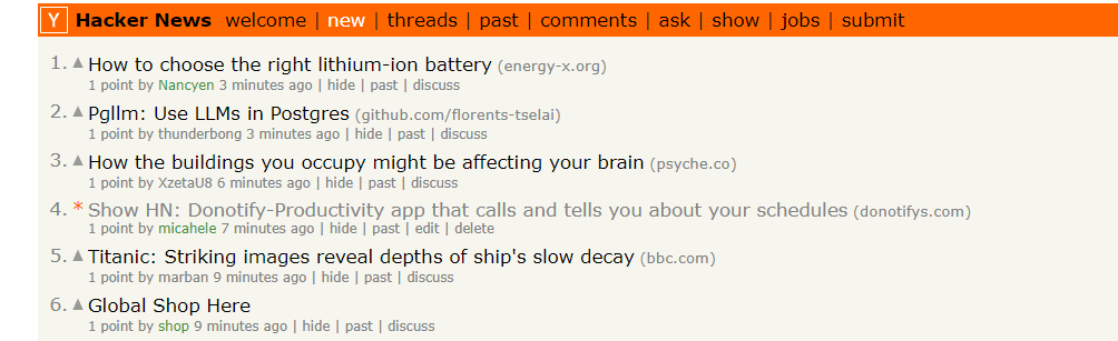 Donotify is on Hacker news news.ycombinator.com/item?id=414327…