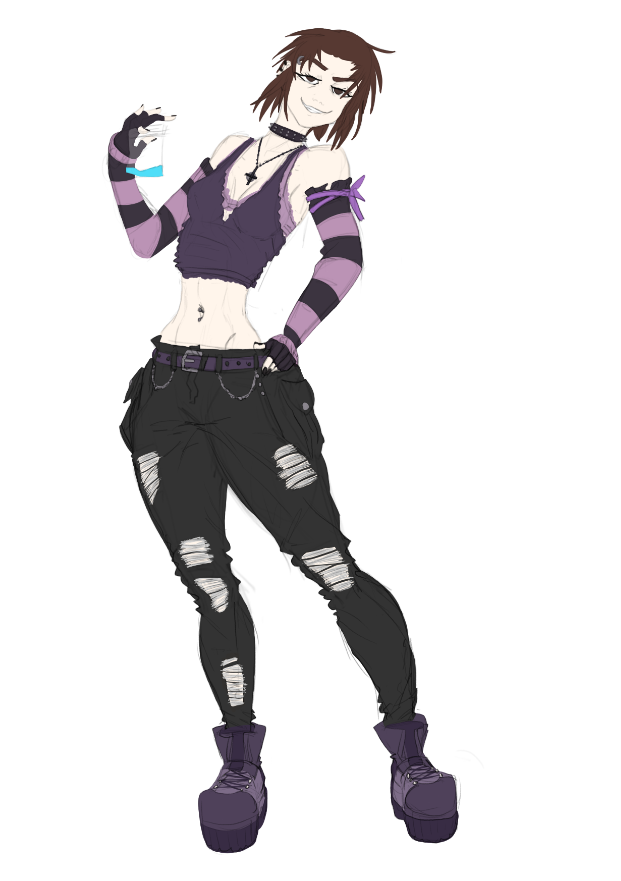 DuwangMister's tweet image. Redesign of Rei Merel with her casual outfit is finally done! She looks fun at parties, doesn't she? &amp;gt;:D

Also, which version do you prefer?