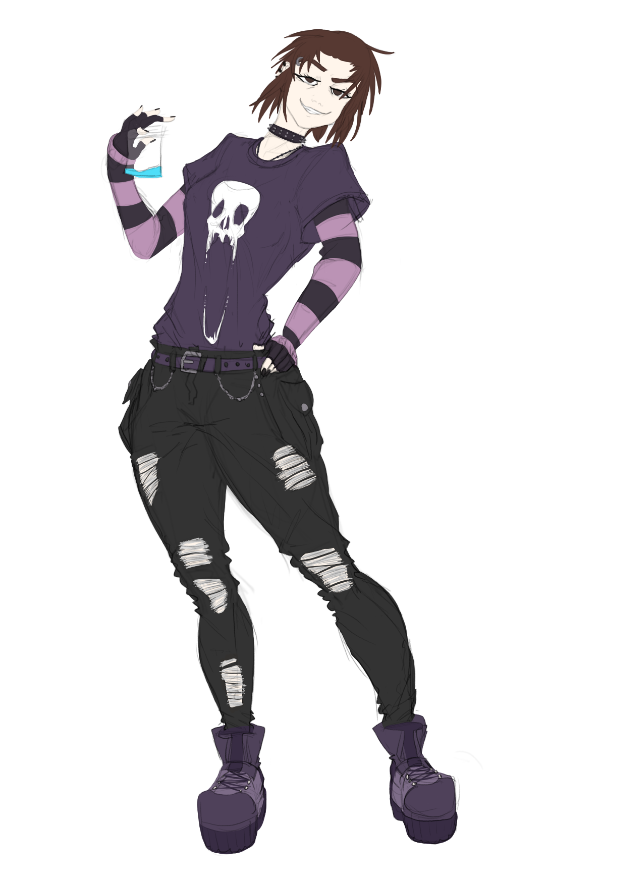 DuwangMister's tweet image. Redesign of Rei Merel with her casual outfit is finally done! She looks fun at parties, doesn't she? &amp;gt;:D

Also, which version do you prefer?