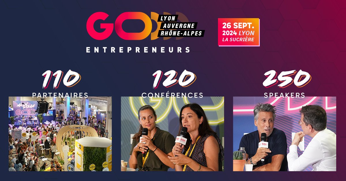 A vos marques, prêts, entreprenez !

<a href="/GoEntrepreneurs/">GO Entrepreneurs</a> est de retour à La Sucrière de Lyon : une journée de rencontres pour créer et développer votre entreprise 

- RDV le 26 septembre 2024 pour #GoEntrepreneurs
- Inscription gratuite
go-entrepreneurs.com/fr/lyon/?utm_s…