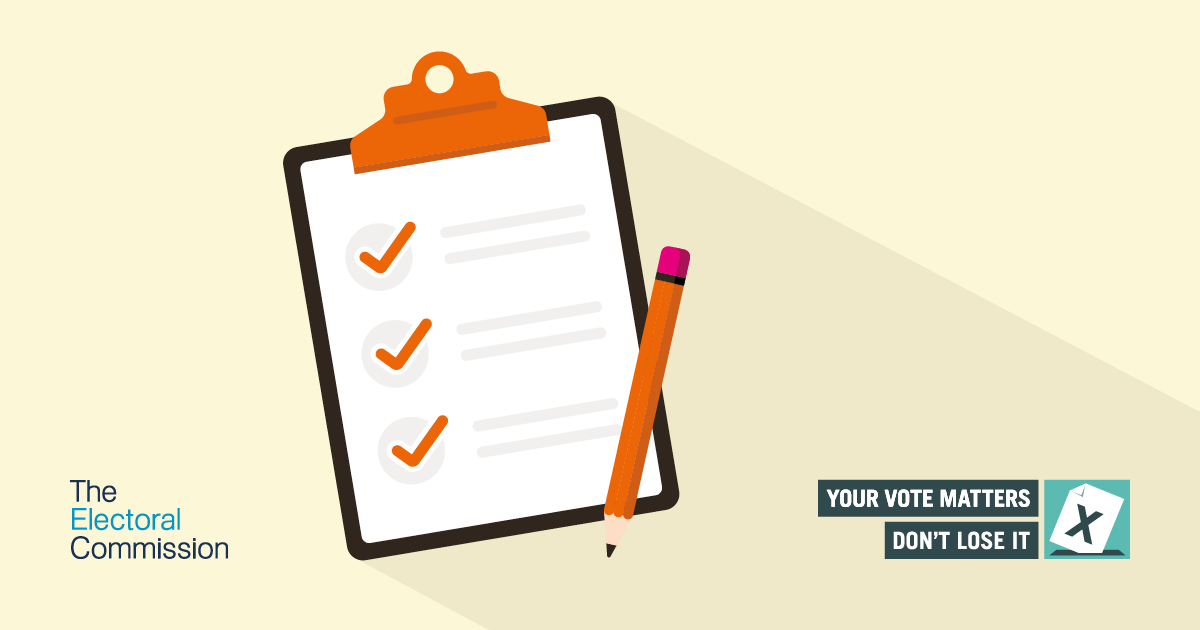 The annual canvass has begun! Every year, we check the electoral register is up to date  ✅

When you receive your letter, you may not need to respond. Just follow the instructions so we know you’re registered and ready to vote.

To find out more, visit: orlo.uk/yQJ5N