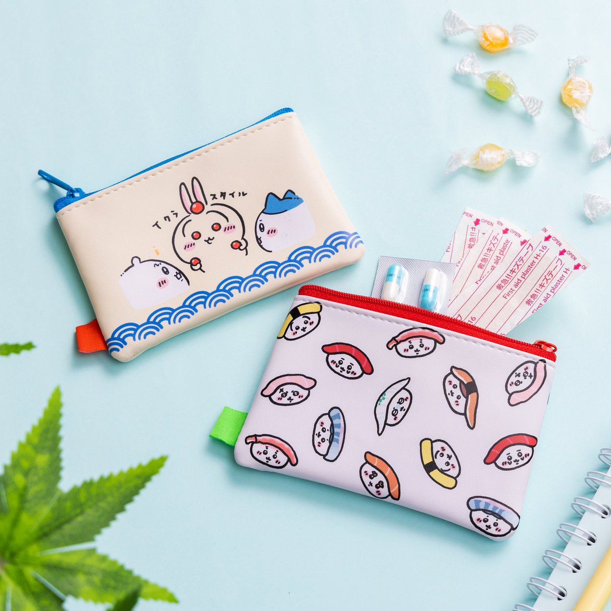 🍣新商品🍣 『#ちいかわ寿司 2個セットポーチ（イクラスタイル