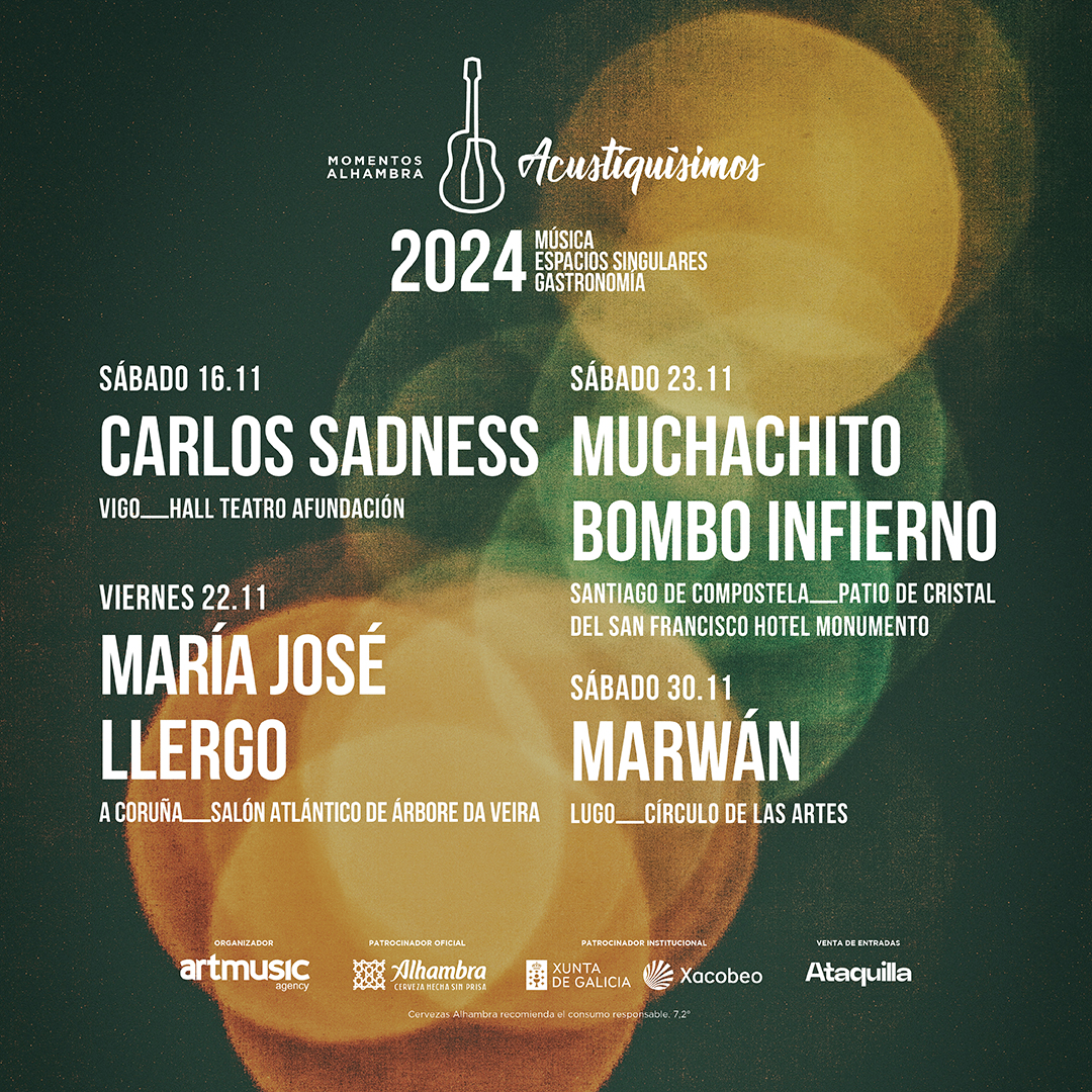 🎉 Llega el momento de marcar en tu agenda 4️⃣conciertos, 4️⃣ciudades, 4️⃣noches para el recuerdo en espacios singulares con <a href="/CarlosSadness/">Tropical Jesus 🌞</a>, María José Llergo, <a href="/muchachitobombo/">Muchachito Bombo Infierno</a> y <a href="/Marwanmusica/">Marwán</a>.
🎟Entradas el lunes 09/09 a las 11.00h en <a href="/Ataquilla_com/">Ataquilla.com</a>.
🧵