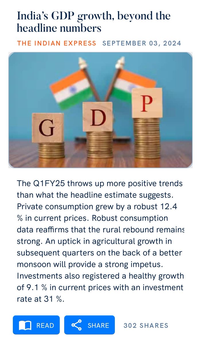Jitendra4bjp1's tweet photo. India’s GDP growth, beyond the headline numbers
https://t.co/i3A8Bf0cJf

via NaMo App https://t.co/5ZHQaZdZY9