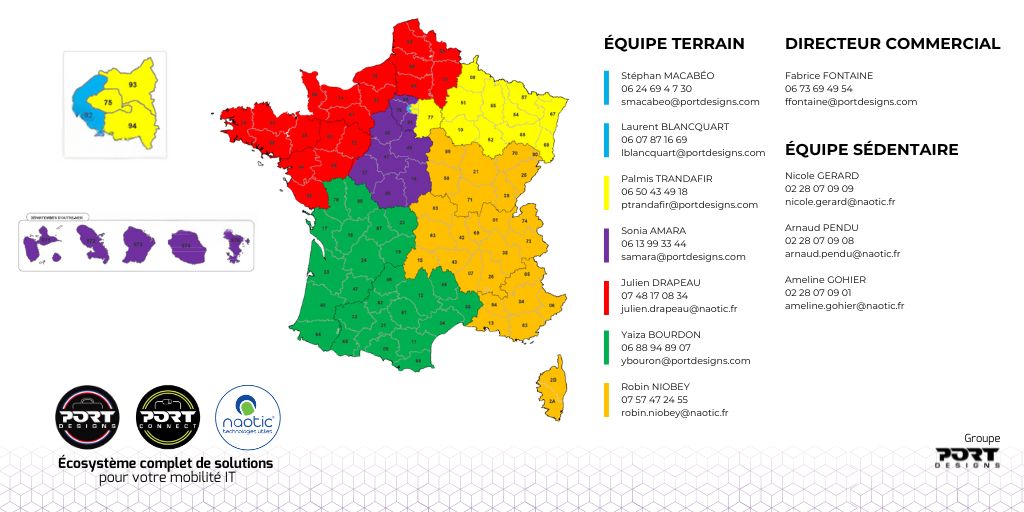 🚀Grande nouvelle pour <a href="/NaoticFR/">Naotic</a> <a href="/PORTDesigns/">PORT Designs</a> 🚀
Nous sommes fiers de dévoiler notre nouvelle organisation commerciale. 
Avec une équipe qui passe de 2 à 7 commerciaux terrains, notre couverture en France n'a jamais été aussi performante ! 
#ProximitéClient #Innovation