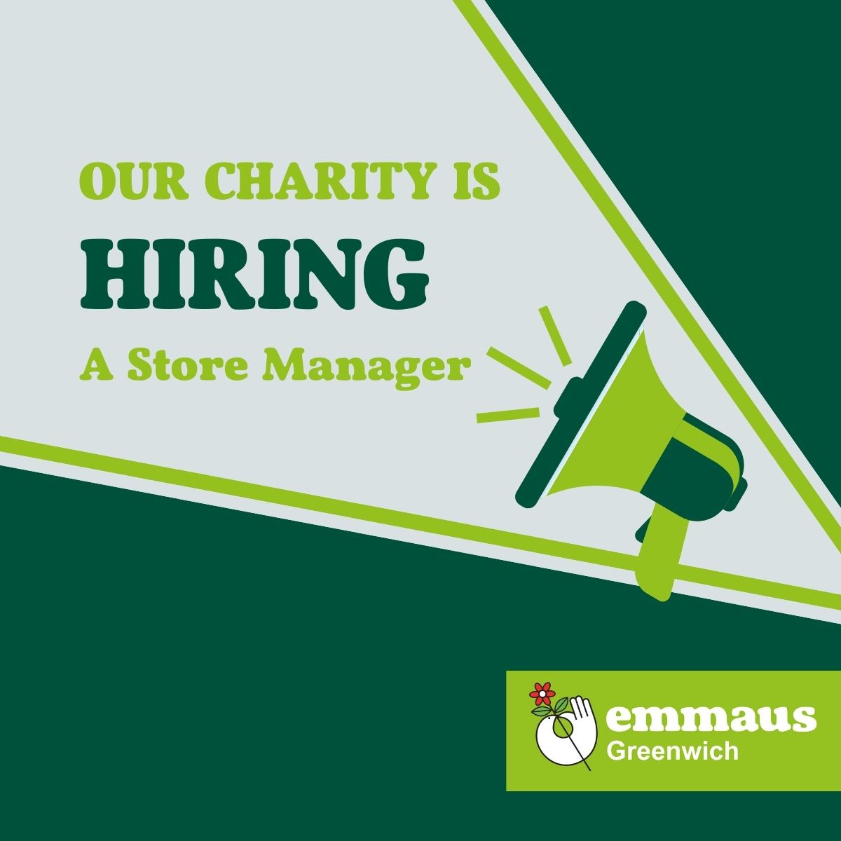 👀 Looking for a rewarding new role? Contribute to the success of our Emmaus Greenwich charity shops.

Help make a difference to the lives of people supported by our homelessness charity 💚

Read our Job Pack and apply ➡️ emmaus.org.uk/greenwich/job/…

#RetailJobs #SouthLondonJobs