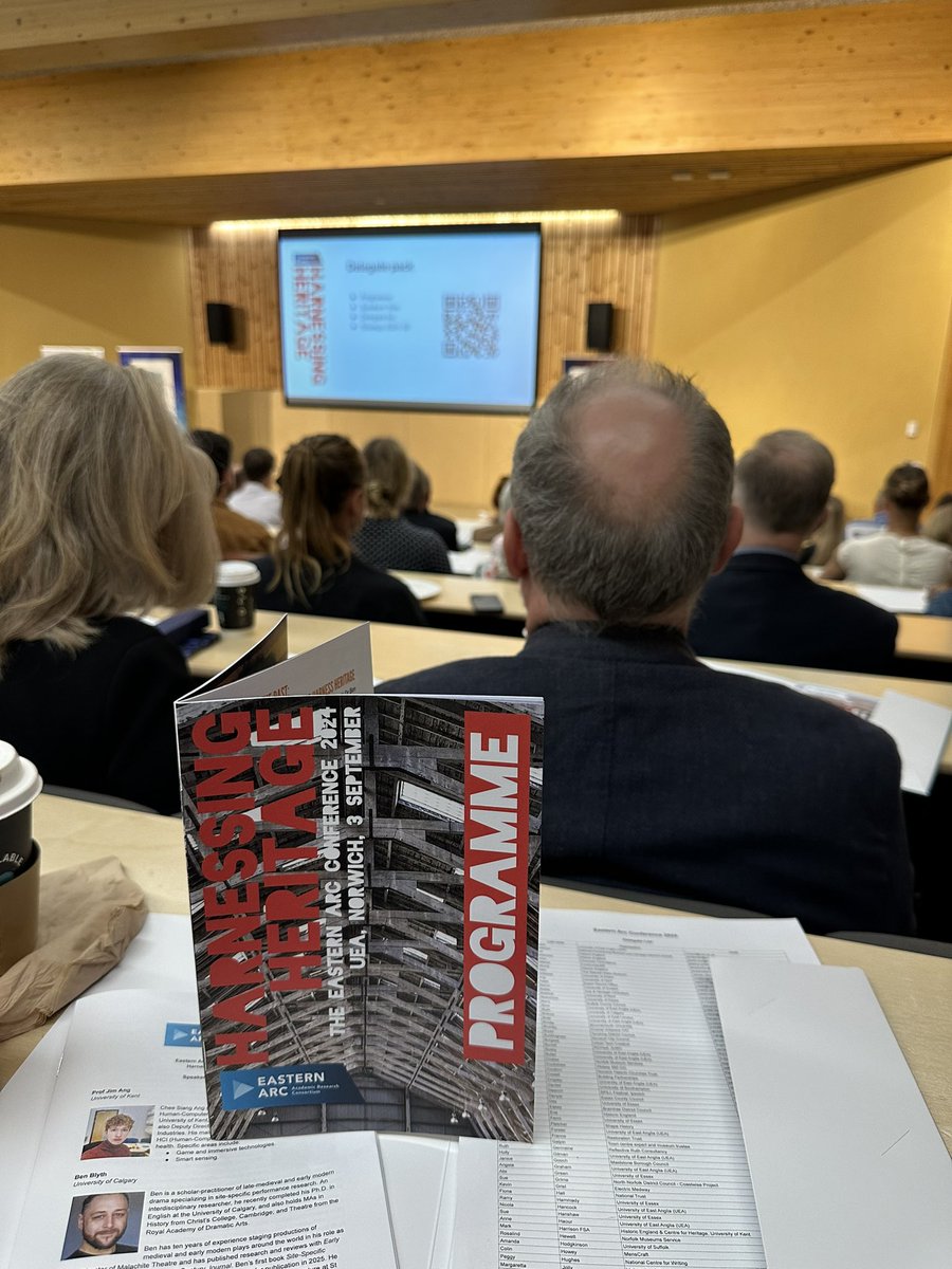 callanjd's tweet photo. At UEA for @TheEasternARC “Harnessing Heritage” conference to talk future directions for heritage in s/east & beyond. Look forward to introducing germs of a new digital playhouse project w/ colleagues & hearing from fascinating range of delegates. #easternarc #harnessingheritage https://t.co/dnqyOq7sBk
