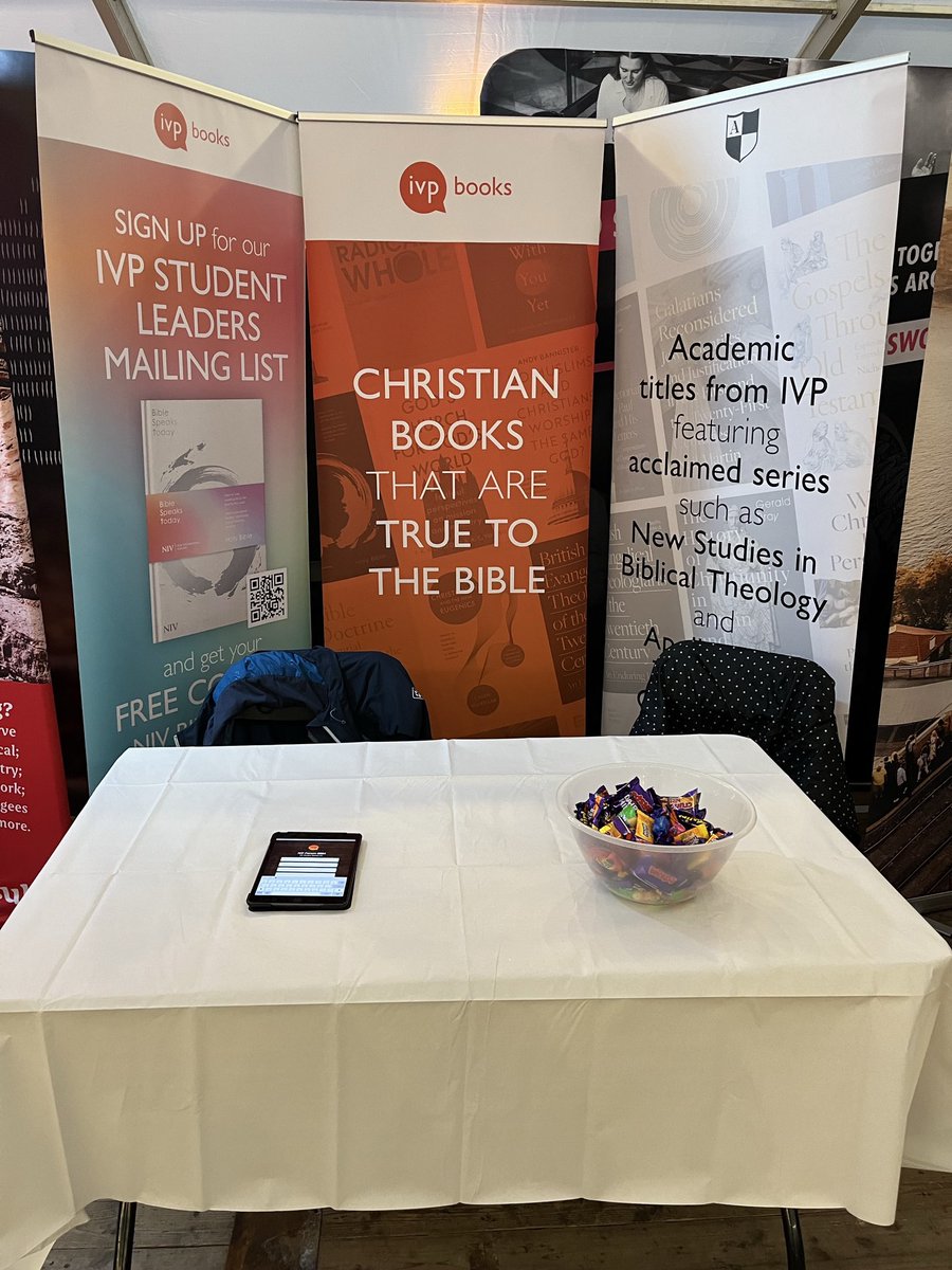 IVPbookcentre's tweet image. Excited for the first full day of @UCCF Forum!

Come and meet us in the Hub - editor Josh and our colleague Karen would love to chat to you about our internship, publishing, books to resource your CU, and more!

And check out the @10ofthose bookstall…