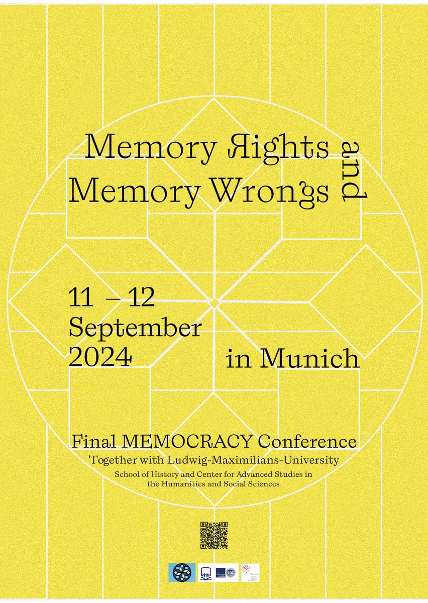 KFG Universalism and Particularism (@kfguniversalism) on Twitter photo We are pleased to announce the upcoming conference "Memory Rights, Memory Wrongs" in cooperation with <a href="/AcademyCologne/">Academy for European Human Rights Protection</a>:
📆11 - 12 Sept, starting at 9:30 am
🚩Internationales Begegnungszentrum IBZ, Amalienstr. 38, 80799 Munich
More: kfg20.geschichte.uni-muenchen.de/conference/ind… We are pleased to announce the upcoming conference "Memory Rights, Memory Wrongs" in cooperation with <a href="/AcademyCologne/">Academy for European Human Rights Protection</a>:
📆11 - 12 Sept, starting at 9:30 am
🚩Internationales Begegnungszentrum IBZ, Amalienstr. 38, 80799 Munich
More: kfg20.geschichte.uni-muenchen.de/conference/ind…