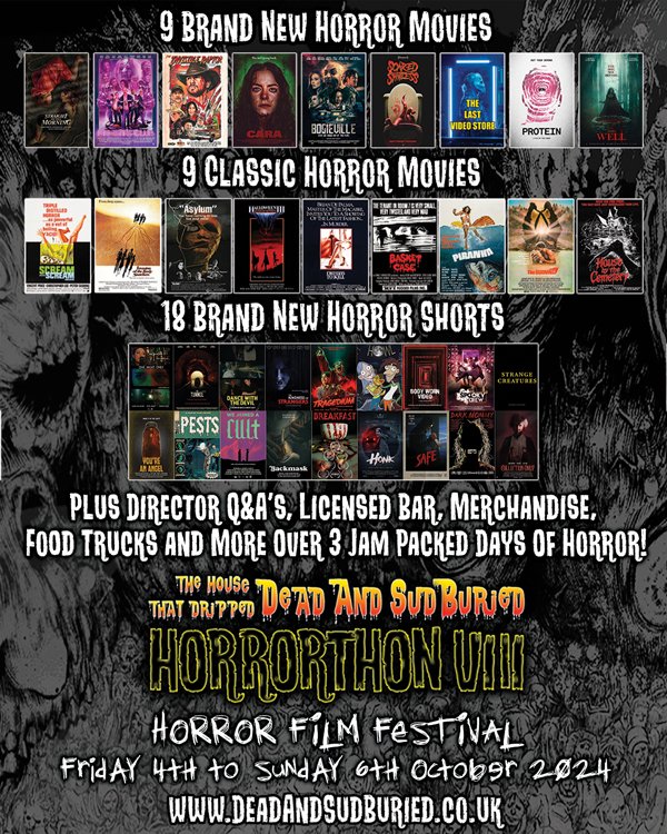 deadnsudburied's tweet photo. Here's the full line-up for this year's #DeadAndSudBuried, taking place in little old #Sudbury, #Suffolk over the weekend of 4-6th Oct at our very own #Quay Theatre!

You'll find the schedule, movies, trailers and everything you need to know by visiting https://t.co/rmhntOrj8O. https://t.co/mqbzNDxsbE