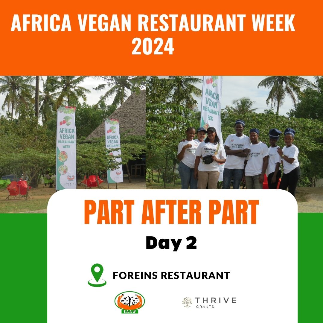 EducationAAW's tweet photo. Africa Vegan Restaurant Week 2024 continues today at Foreins Restaurant! Our talented chefs are ready to prepare the finest vegan meals for everyone. This week is packed with exciting events, and everyone is invited to savor the best meals ever. Day 2 is here. https://t.co/B3EefI2w5R