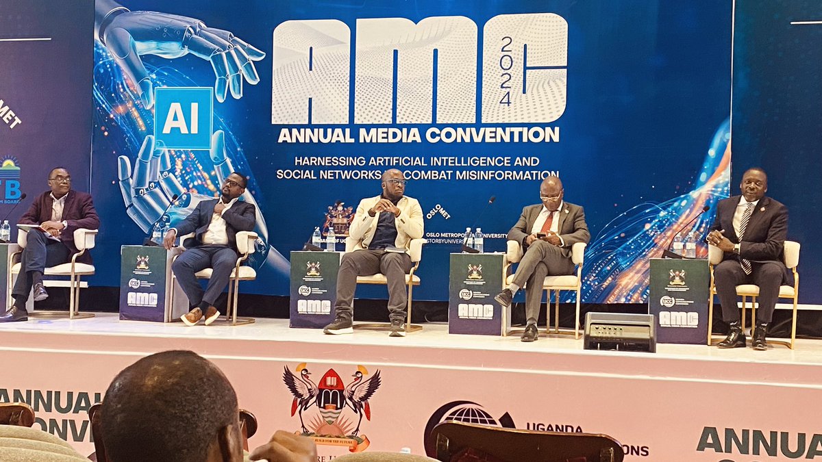 Dark Knight (@reaganmbabali) on Twitter photo Up next- a panel discussion on the application of AI to various sectors.
Mr. Yusuf Kiranda (U.Sec - MUK)
Hon. Baluku
<a href="/Kalinaki/">Daniel Kalinaki</a> from <a href="/DailyMonitor/">Daily Monitor</a>
<a href="/KigoziJoe/">Joseph Kigozi</a> from <a href="/nbstv/">NBS Television</a>
#MAKAMC2024 Up next- a panel discussion on the application of AI to various sectors.
Mr. Yusuf Kiranda (U.Sec - MUK)
Hon. Baluku
<a href="/Kalinaki/">Daniel Kalinaki</a> from <a href="/DailyMonitor/">Daily Monitor</a>
<a href="/KigoziJoe/">Joseph Kigozi</a> from <a href="/nbstv/">NBS Television</a>
#MAKAMC2024