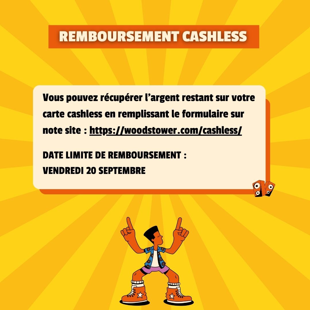 Tu as encore des sous sur ta carte cashless ? Tu peux te les faire rembourser en remplissant le formulaire sur notre site. (lien en bio)

⚠️ Tu as jusqu'au 20 septembre pour faire ta demande !