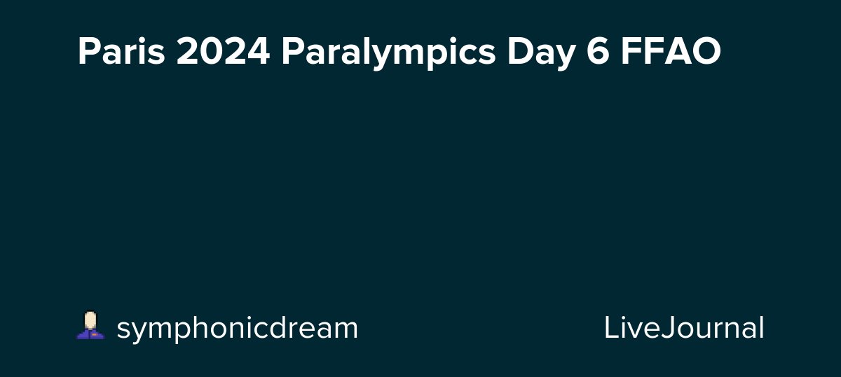 Paris 2024 Paralympics Day 6 FFAO dlvr.it/TClPL8
