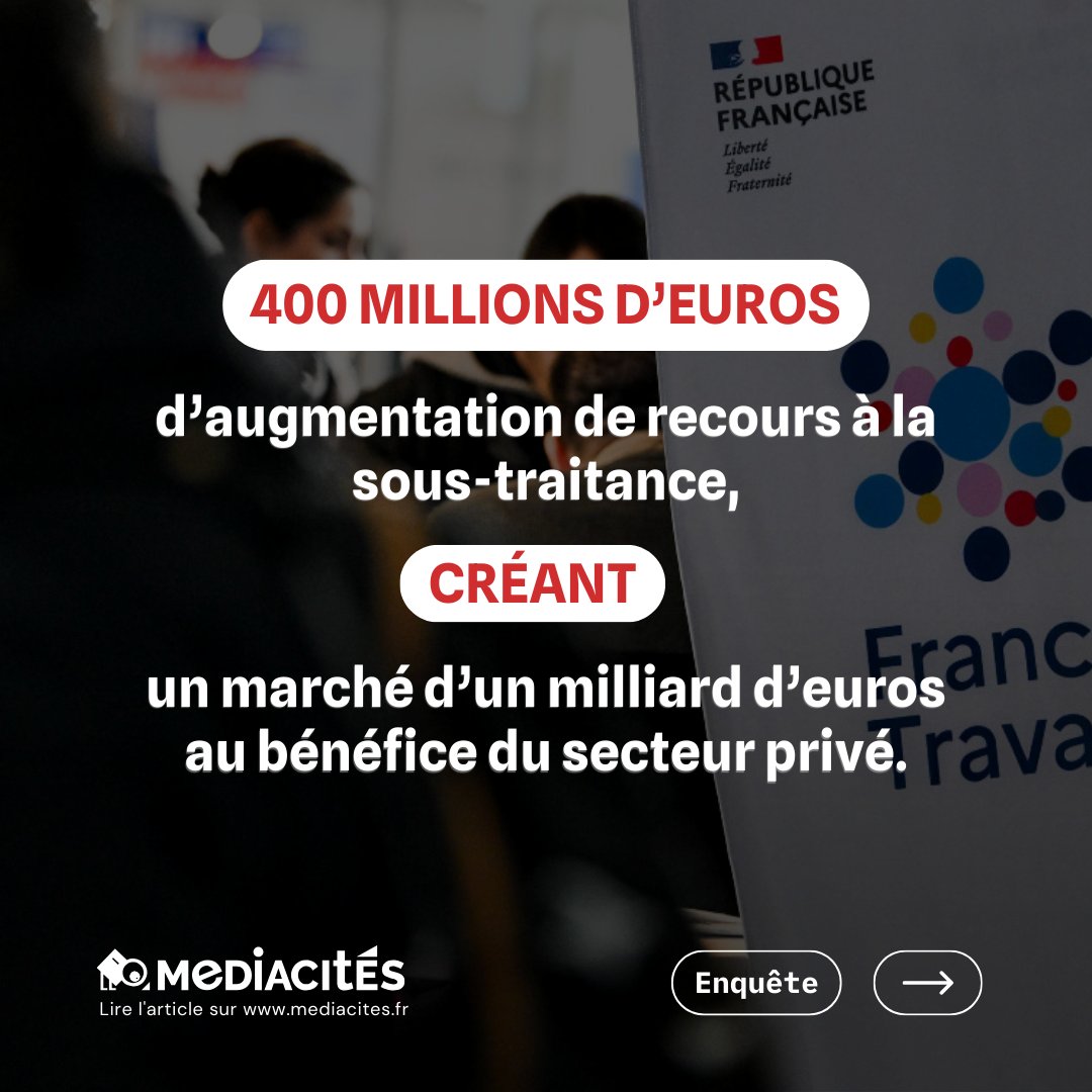 Mediacites's tweet photo. 🕵️Mediacités dévoile une #enquête sur ce que prépare @FranceTravail pour les années à venir. 

🔎Des documents internes révèlent la transformation de l’ex-Pôle Emploi, ce qui risque de rendre plus difficile la vie des demandeurs d’emplois #servicepublic 👇🏼https://t.co/wWVOn4TABJ https://t.co/JjbLsZ0VsU