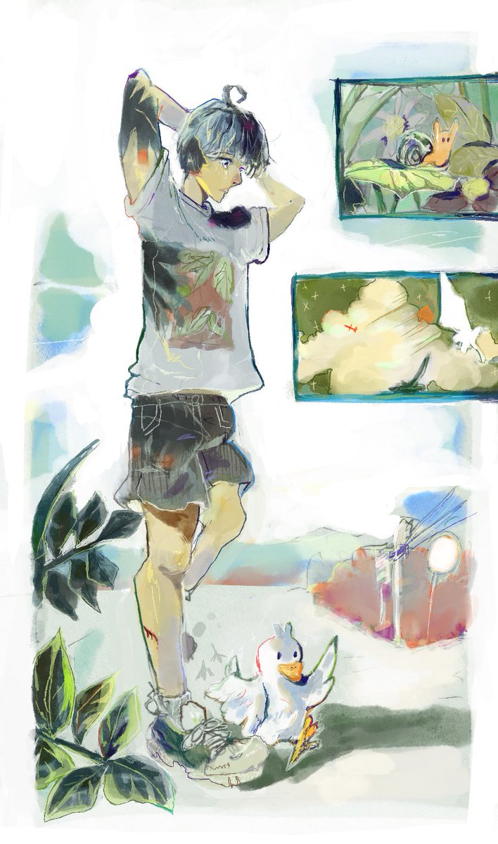 여름이 끝나가네요 
#일러스트 #illust #イラスト #여름 #夏 #summer