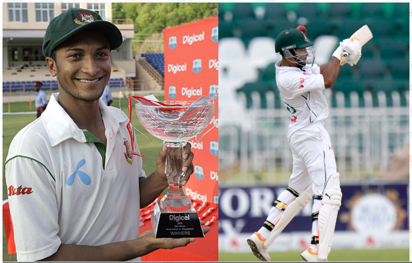 ABsay_ek's tweet photo. 15 years ago, when Bangladesh clinched their first away Test series win in the West Indies, it was Shakib who sealed the victory with a six, capping off an exceptional all-round performance (8 wickets & 96* in 4th innings chase)
Fittingly, he struck the winning boundary again in today’s historic win...
However, unlike in previous decades, Bangladesh is no longer heavily dependent on him alone...