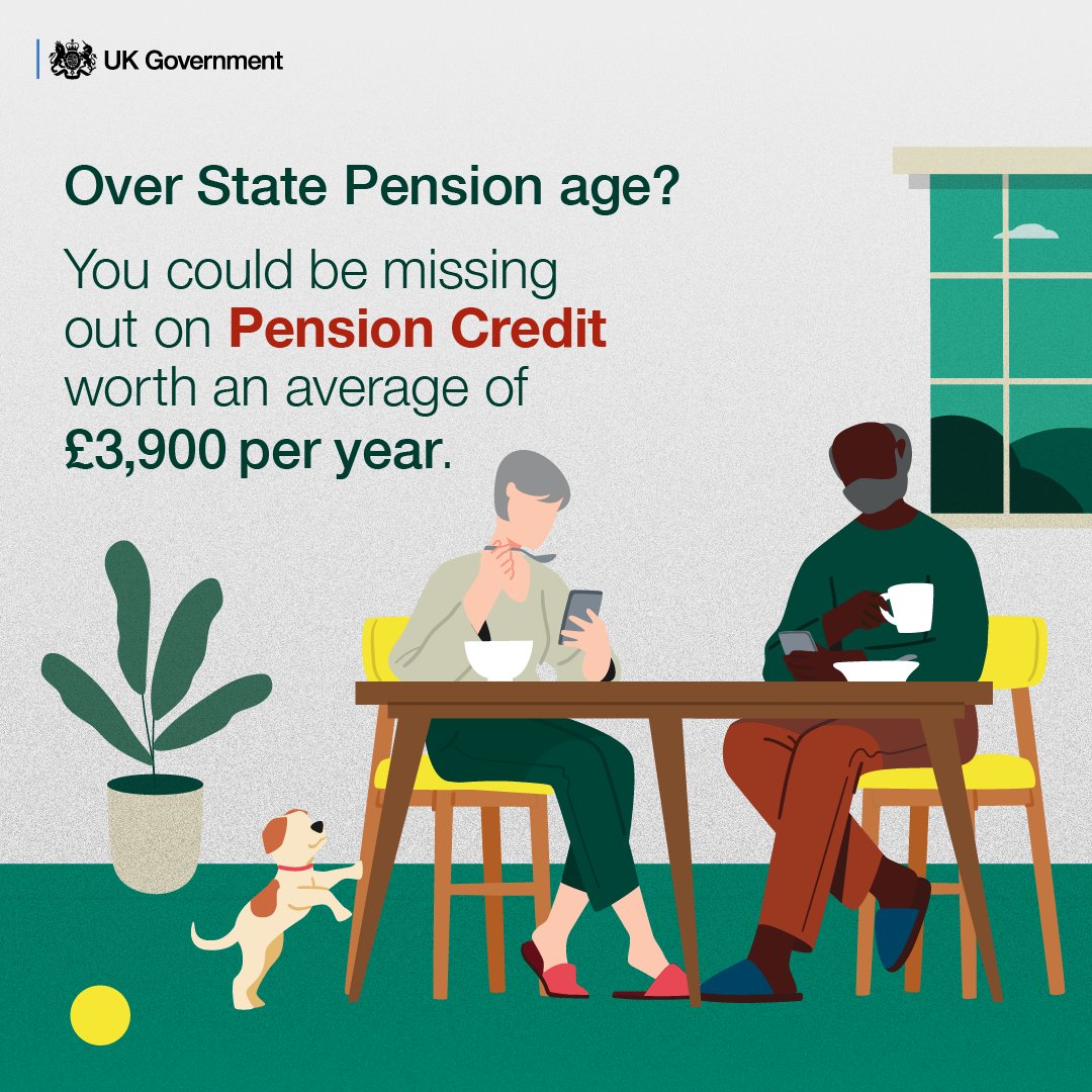 older_team's tweet photo. Pension Credit can top up low income if when someone has reached State Pension age. Lots of people who qualify for it aren’t claiming it – around 850,000 nationally.

Find out if a friend or loved one is eligible, by checking online: https://t.co/wp7RUnnTu7

#PensionCredit https://t.co/ark4rv6bGG