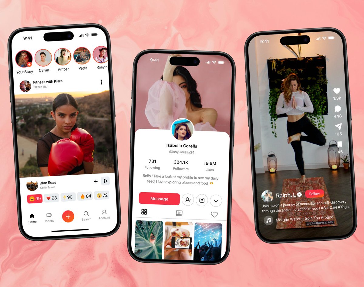 garimad024's tweet image. 𝗗𝗮𝘆 𝟵/𝟯𝟬 𝗗𝗲𝘀𝗶𝗴𝗻 𝗖𝗵𝗮𝗹𝗹𝗲𝗻𝗴𝗲 🎉 

Designed a social media app connecting people through shared passions! Features include a dynamic newsfeed, engaging profiles, and a TikTok-style video screen.  

Link: lnkd.in/dCgJdGRH 

#30DayDesignChallenge #UXDesign