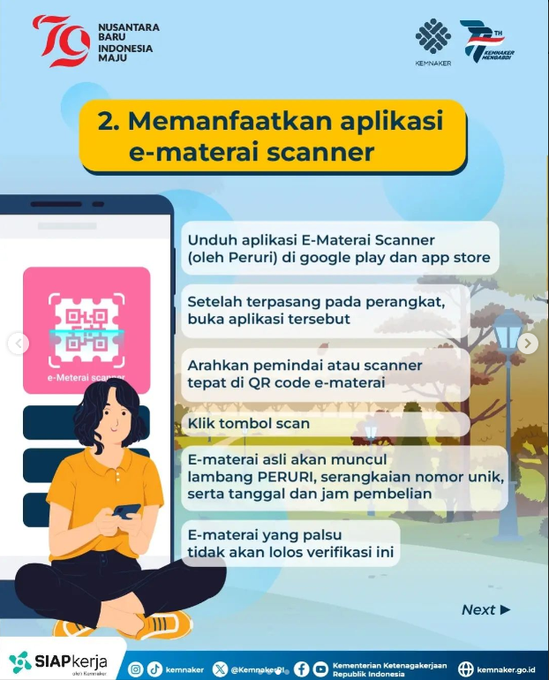 DeallsJobs's tweet photo. Buat yang terkendala beli e-meterai, ini ada beberapa list pilihan tempat belinya:
🔗  https://t.co/ONtL01ElkW 
🔗  https://t.co/gEGmHjcCRZ
🔗  https://t.co/tITGOB3CEJ 
🔗 https://t.co/TEh8RP1klk

Tapi, jangan lupa untuk verifikasi e-materainya yaa:
 🔗https://t.co/nEkwqf1Iph

Untuk penjelasan cara cek keaslian e-materai bisa cek di gambar bawah. Semoga bisa membantu yaa. Good luck! 🙌