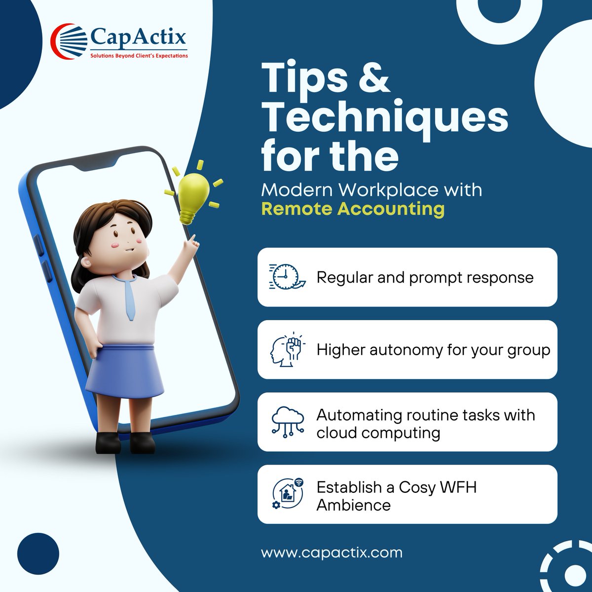 CapActix's tweet photo. "Empower your remote accounting team with efficiency, comfort, and innovation. Foster a responsive culture, embrace automation, and create an inspiring work-from-home environment for seamless productivity and collaboration."
https://t.co/pcQey6JQCE
#CapActix #remoteaccounting https://t.co/zIrA5BHJxI
