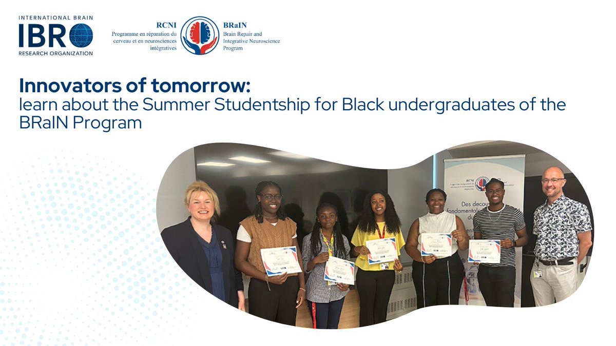 IBROorg's tweet image. On 13 Aug, the BRaIN Program at the RI-MUHC, supported by IBRO, celebrated the great work of the 2024 cohort of students who completed the studentship for Black undergraduates! 🌟  

🔗 Read more: ow.ly/4G1M50Taya5

#BlackInSTEM #Neuroscience
@RIMUHC1 @Brainrimuhc