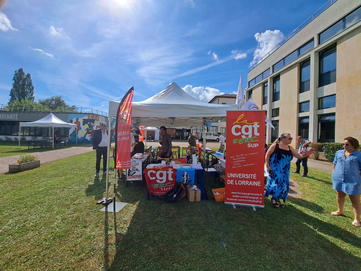 FercSupCGT_UL's tweet photo. La Cgt Ferc Sup de @Univ_Lorraine  vous attend sur le stand des syndicats du campus lettres et sciences humaines pour la journée de rentrée. C'est le moment de nous organiser tous ensemble ! https://t.co/TbfmHj4RhX
