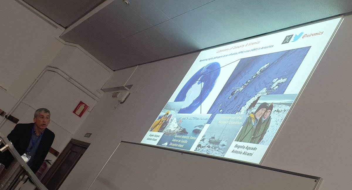 Mpox: introduction of a a new pathogenic virus in humans. And expansion and adaptation of high pathogenicity avian influenza virus H5N1 in mammals (Antarctica). By Antonio Alcamí. <a href="/iviromics/">iviromics</a> en XVII Congreso Nac. Virol. <a href="/sev_virologia/">SEV Virología</a> <a href="/UniversidadeUSC/">USC</a>