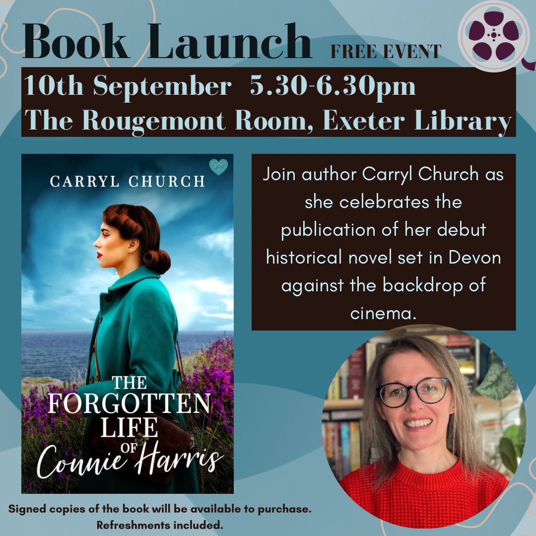 CarrylChurch's tweet image. Book launch @ExeterLibrary one week today! 
#WritingCommunity