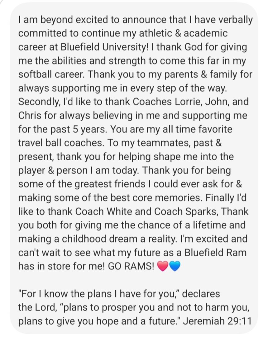 MaroonCrush07 (25/26) (@marooncrush07) on Twitter photo We are so excited for our <a href="/CloeyJo19/">Cloey Joynes</a> on her commitment to play at Bluefield University! <a href="/BURamsSoftball/">Bluefield University Softball</a> <a href="/MEJWhite17/">Maggie Johnson White</a> <a href="/WillieSpaarks/">Willie Sparks</a> Y’all are getting a great one! We are so excited for our <a href="/CloeyJo19/">Cloey Joynes</a> on her commitment to play at Bluefield University! <a href="/BURamsSoftball/">Bluefield University Softball</a> <a href="/MEJWhite17/">Maggie Johnson White</a> <a href="/WillieSpaarks/">Willie Sparks</a> Y’all are getting a great one!