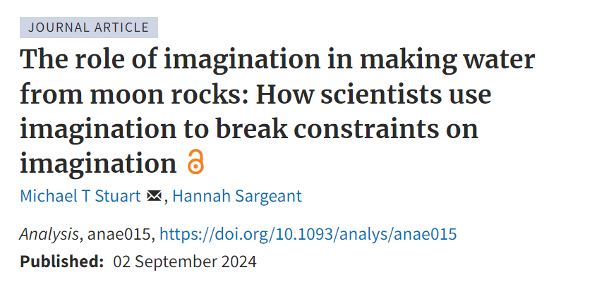 Michael T Stuart (@miikeessttuuart) on Twitter photo Can some scientists "imagine better" than others? What would that even mean? <a href="/Dr_Hannah_Sarge/">Hannah Sargeant</a> and I argue that imagination is all about breaking constraints, and imagining well is about being careful about which constraints you break, and how. t.ly/Aticr Can some scientists "imagine better" than others? What would that even mean? <a href="/Dr_Hannah_Sarge/">Hannah Sargeant</a> and I argue that imagination is all about breaking constraints, and imagining well is about being careful about which constraints you break, and how. t.ly/Aticr