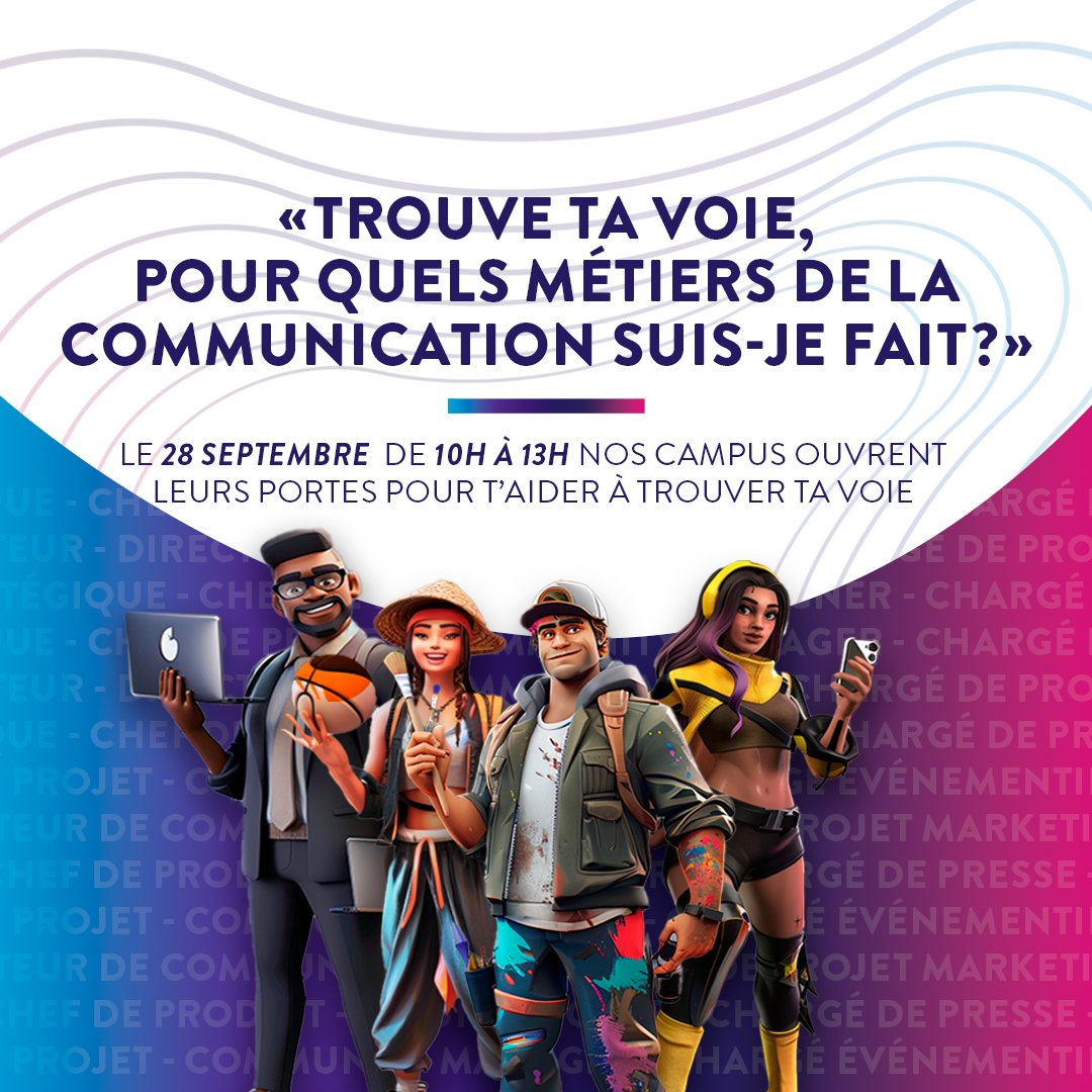 [ÉVÉNEMENT]

Lycéens, étudiants, vous avez peut-être du mal à faire vos choix d’orientation, à trouver votre voie, alors nous avons pensé à vous 🙌
L'ISCOM est heureuse de vous annoncer la première 𝐉𝐨𝐮𝐫𝐧𝐞́𝐞 𝐝’𝐎𝐫𝐢𝐞𝐧𝐭𝐚𝐭𝐢𝐨𝐧 qui aura lieu le 28 septembre !