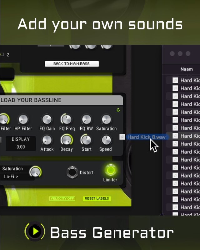 lussive's tweet photo. Adding your own kicks, bass waves or other samples in the Bass Generator is easy. 
Just drag and drop.
Including automatic pitch detection https://t.co/9pwCF6br6U