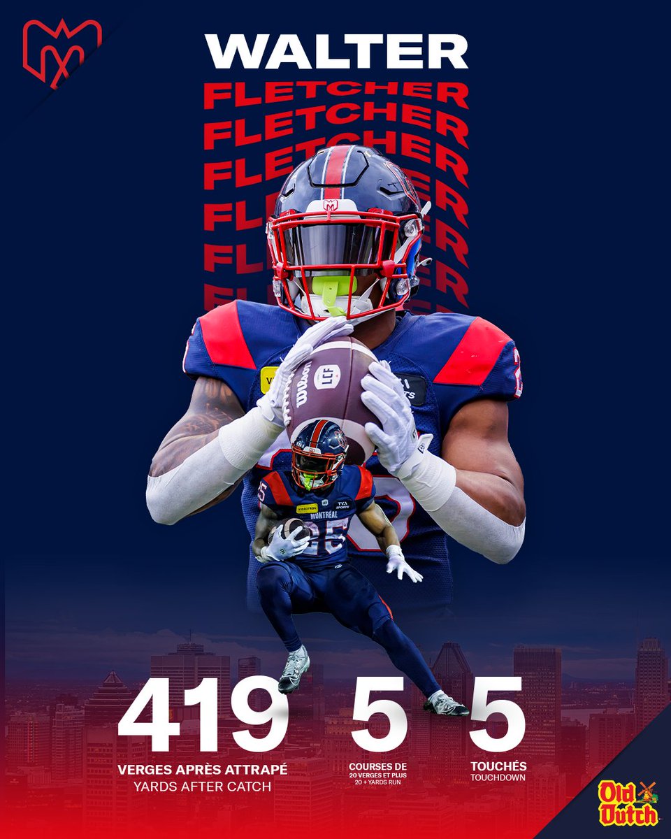 Fletcher making it look easy.
Fletcher toujours plus haut ! 

#Alouettes ┃Stats présentées par <a href="/olddutch/">Old Dutch Foods</a>