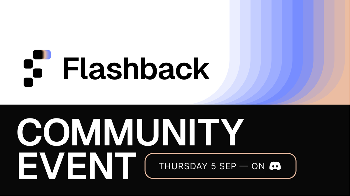 FlashbackSocial's tweet photo. Join us this Thursday at 4PM UTC+1 for AMA Chill & Chat Session #008 with our CEO @Briwind!

We'll be discussing our rebrand from Nephele to Flashback and unveiling some exciting new campaigns coming up 🔥

Join here: https://t.co/2GpX3AaJda
. 
. 
. 
#web3 #Crypto #DePIN #Blockchain #Flashback