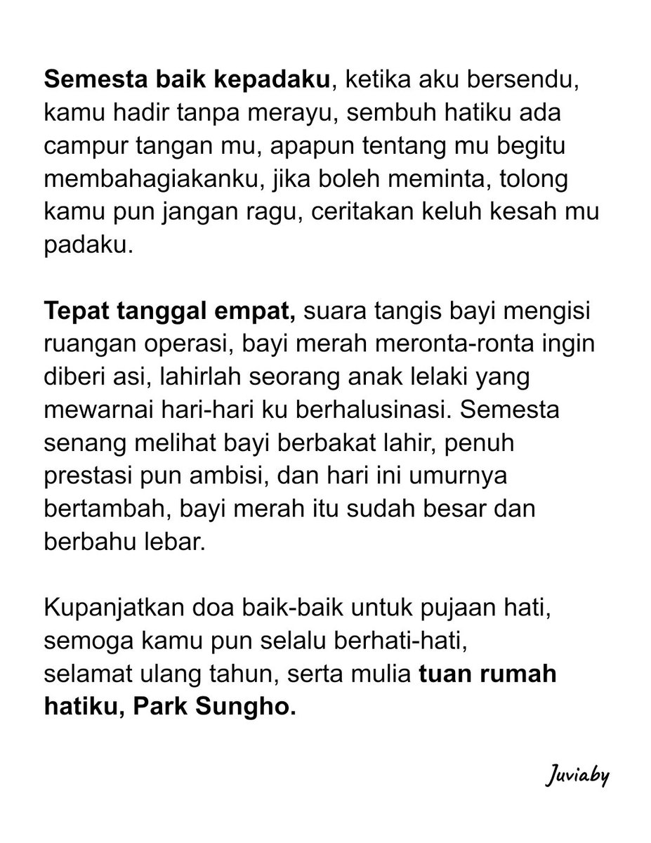 #SUNGHO : serta mulia tuan rumah hatiku