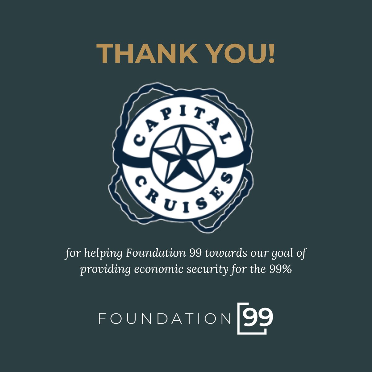 Foundation_F99's tweet image. Without the support of @CapitalCruises, Foundation 99 wouldn’t be able to help as many people learn the steps to achieving financial freedom. We can’t thank them enough for their support.
.
.
.
#BuildingEconomicSecurity #ThankYou #CapitalCruises