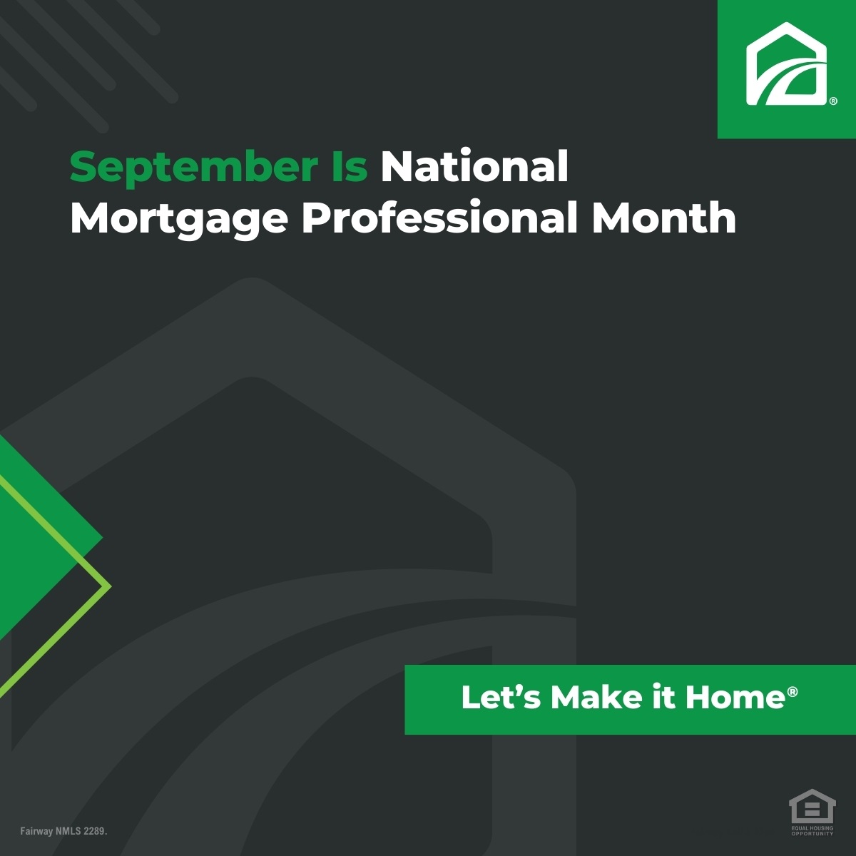 September is National Mortgage Professional Month! 

Thank you to all of our amazing teammates who are helping make home-buying dreams a reality. 🏡 

#FairwayNation