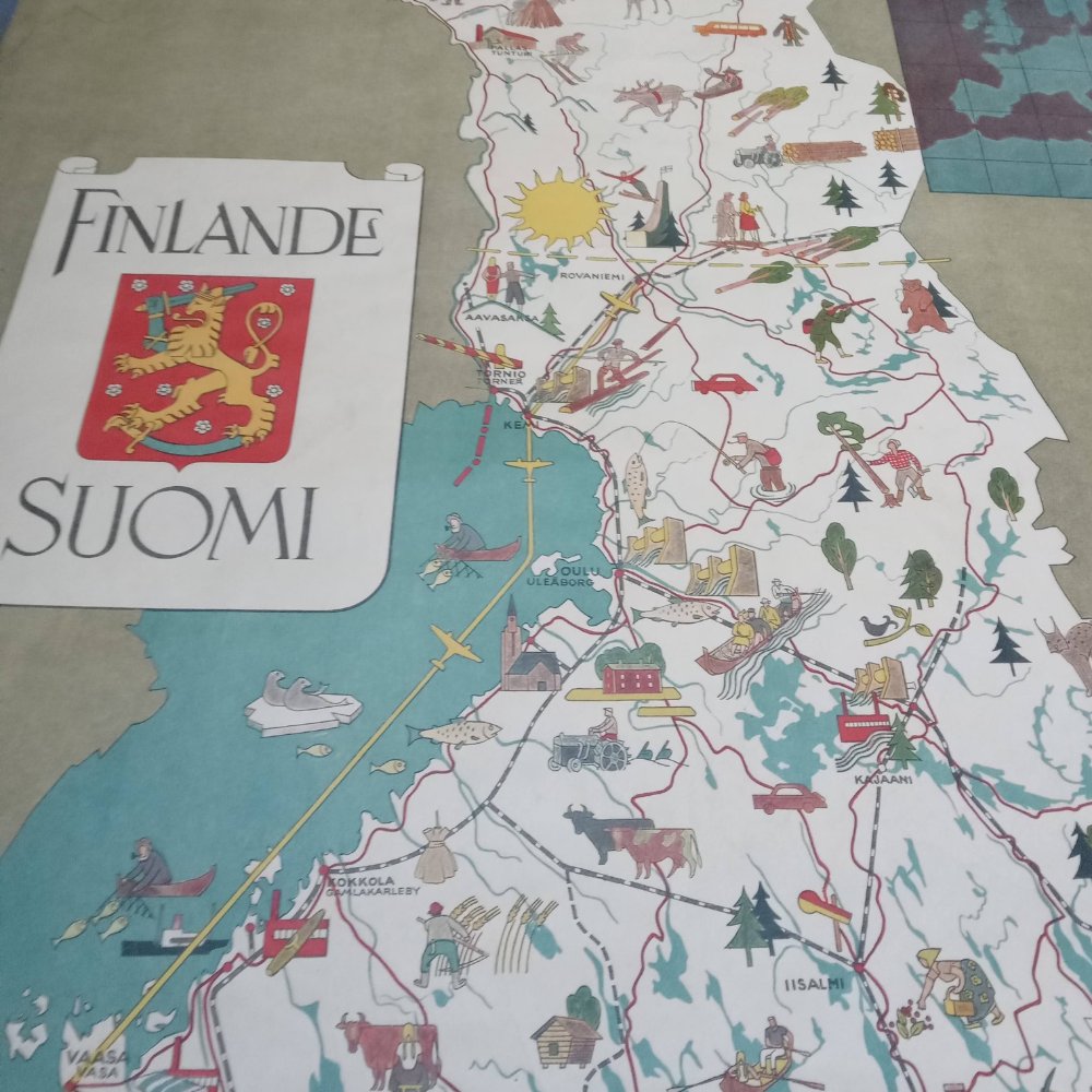 mapmapnmap's tweet image. Finland 1949 poster
Full-length: 84 x 47 cm 
Original design, pictorial map
Other maps available via the link in bio. 
If you have any questions or comments, don't hesitate to send me a message! 
Thanks
.