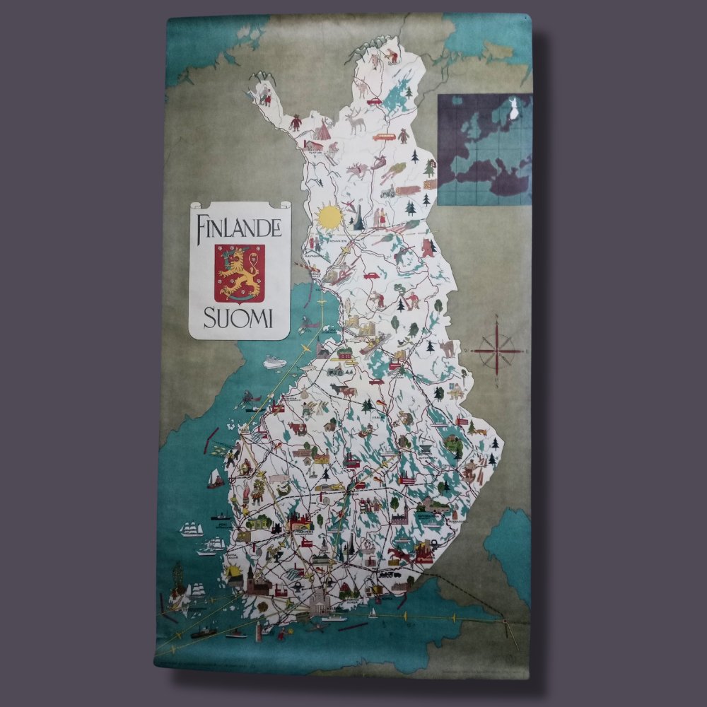 mapmapnmap's tweet image. Finland 1949 poster
Full-length: 84 x 47 cm 
Original design, pictorial map
Other maps available via the link in bio. 
If you have any questions or comments, don't hesitate to send me a message! 
Thanks
.