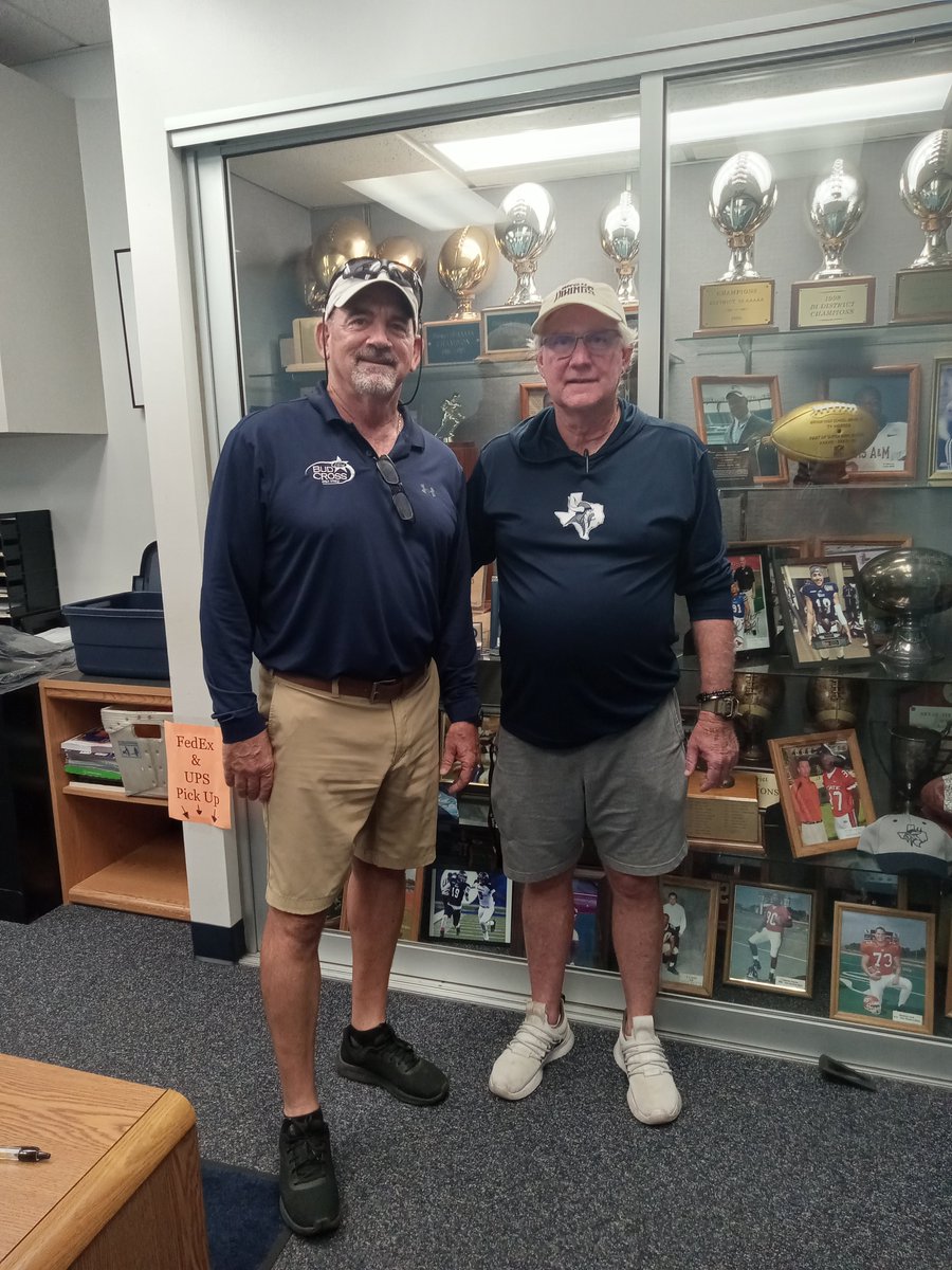 Coach Mullins after Tuesday practice took home the complimentary sunglasses from Bud Cross Ford. Congrats to the Bryan Vikings on their opening game win!