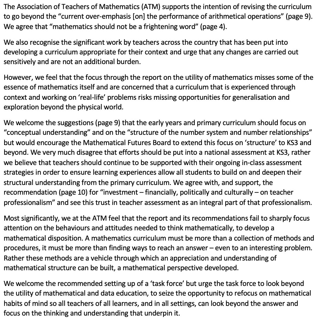 The Mathematical Futures report from the Royal Society has been published today.

The executive summary is here.
royalsociety.org/-/media/poli...

Here is the ATM’s initial response
